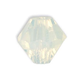 Kjøp Krystallperler 5328 xilion bicone hvit opal 6mm (10)