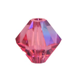 Kjøp Krystallperler 5328 xilion bicone rosa ab 6 mm (10)