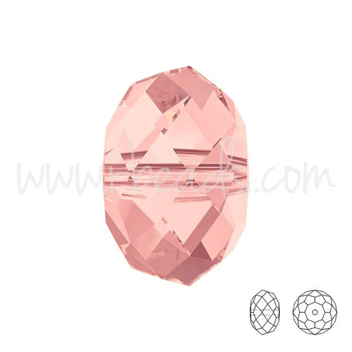 Kjøp Krystall briolette perler 5040 blush rosa 6mm (10)