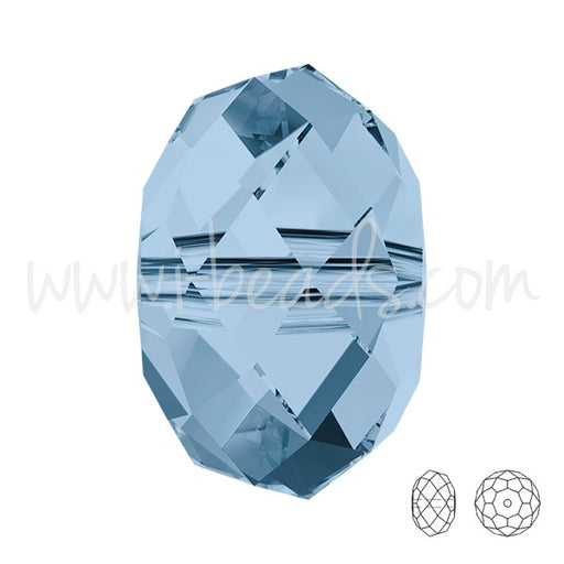 Kjøp Krystall briolette perler 5040 denim blå 8mm (6)