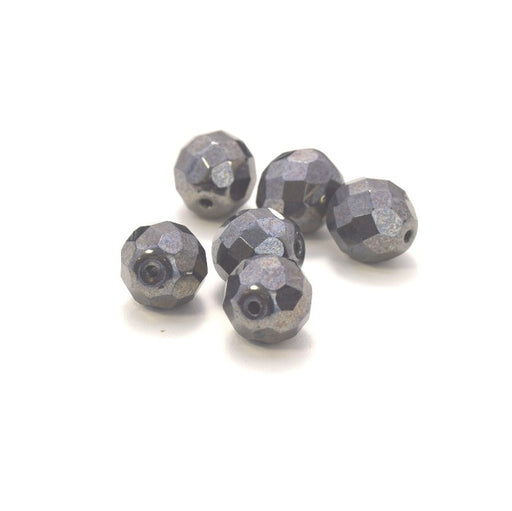 Kjøp Bohemske fasetterte perler HEMATITT 12mm (6)