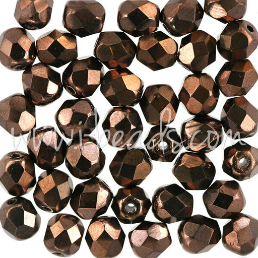 Kjøp Mørk bronse bohemske fasetterte perler 6 mm (50)