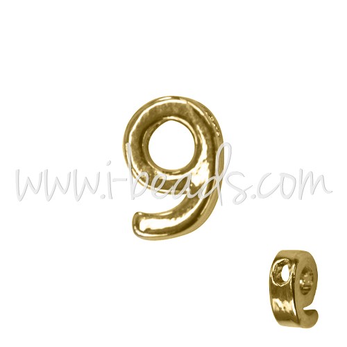 Kjøp Gull nummer 9 perle 7x6mm (1)