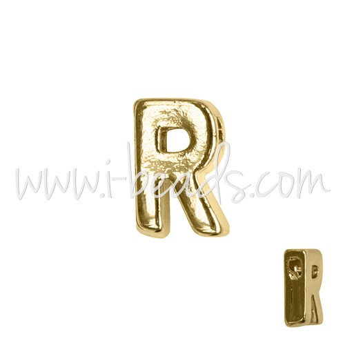 Kjøp Gylden bokstav R perle 7x6 mm (1)
