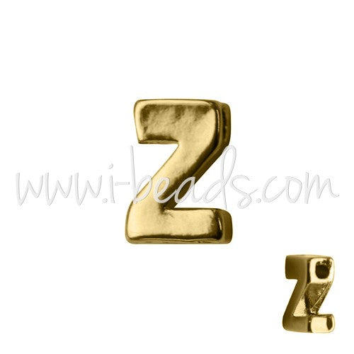 Kjøp Gylden bokstav Z perle 7x6 mm (1)