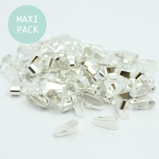 Kjøp Bails Maxi Pack x100 sølv anheng støtter 11mm - Lott på 100 enheter smykkegrunning