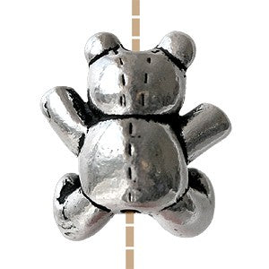 Kjøp Gammel metallbamseperle i sølv 12,5 mm (1)