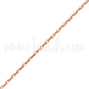 Kjøp 0,65 mm rosegull fylt perlekjede (10 cm)