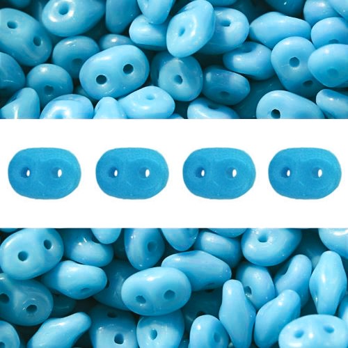 Kjøp Super Duo Beads 2,5x5 mm blå turkis (10 g)