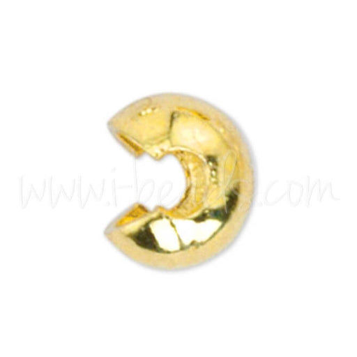 Kjøp 20 gull metall knuse perle dekker 4mm (1)
