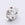 Detaljhandel Krystall rhinestone rondell på sølvfarget metall 8mm (2)