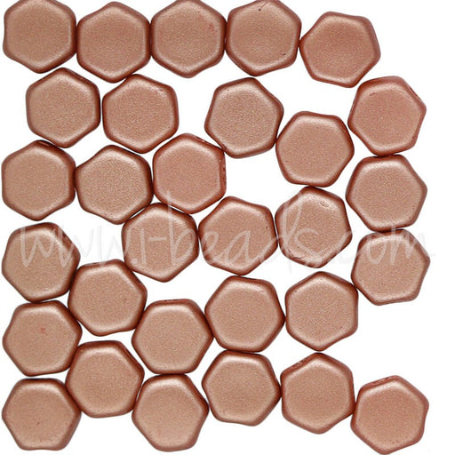 Kjøp Honeycomb perler 6 mm matt med kobber (30)