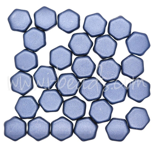 Kjøp Honeycomb perler 6 mm pastell montana blå (30)
