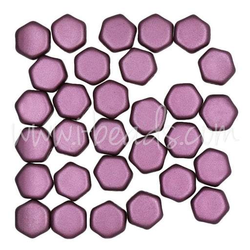 Kjøp Honeycomb perler 6 mm pastell burgunder (30)