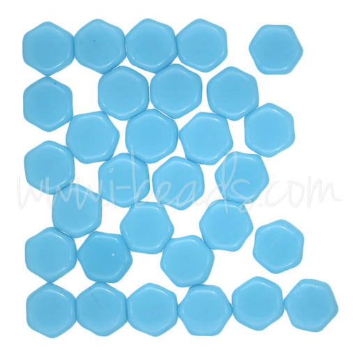 Kjøp Honeycomb perler 6 mm ugjennomsiktig blå turkis (30)