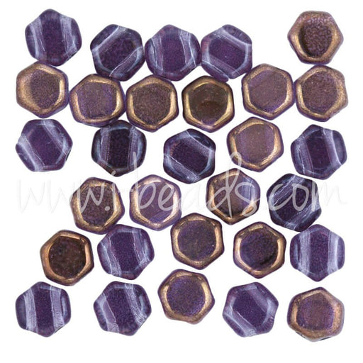 Kjøp Honeycomb perler 6 mm tanzanitt semi bronse glans (30)