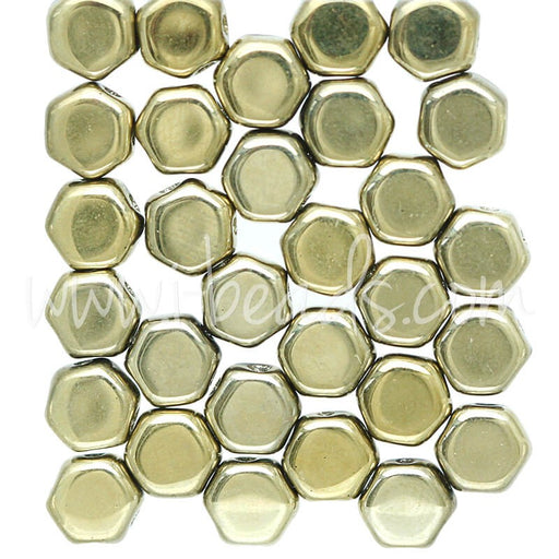 Kjøp Honeycomb perler 6 mm krystall full rav (30)
