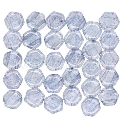 Kjøp Honeycomb perler 6 mm gjennomsiktig blå glans (30)