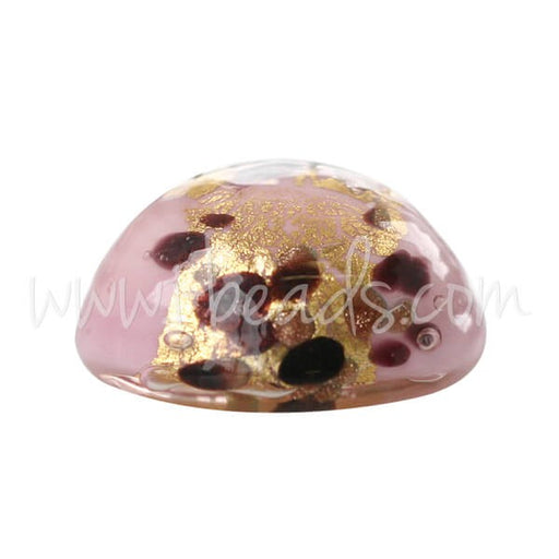 Kjøp Rosa leopard Murano glass cabochon 20 mm (1)