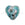 Detaljhandel Murano perle blå og sølv hjerte 10mm (1)