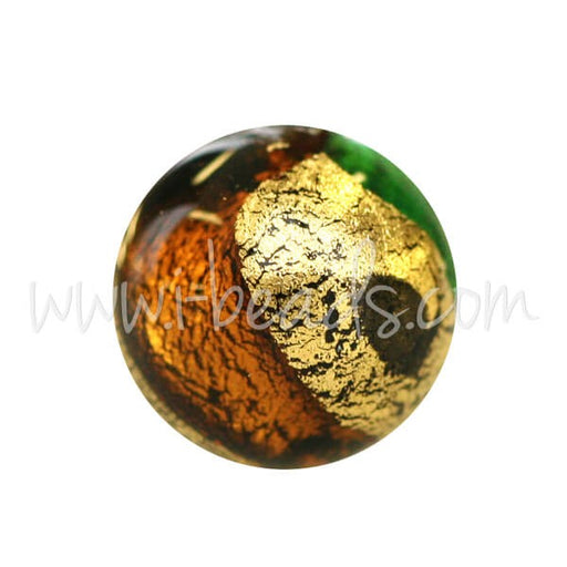 Kjøp Rund Murano perleblanding flerfarget og gull 10mm (1)