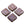 Detaljhandel Firkantede bohemske glassperler med lilla stjerne og picasso 10 mm (4)
