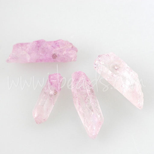 Kjøp Naturlig kvartskrystall anheng Rosa krystall (4)