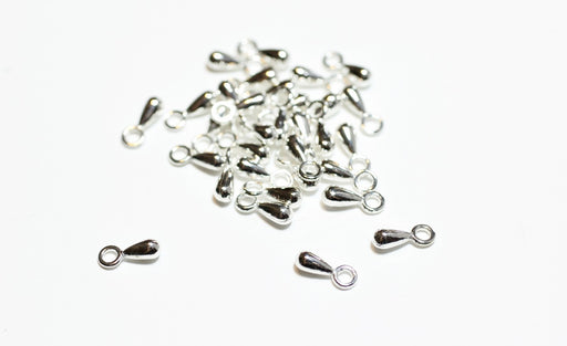 Kjøp sølv tear drop perler x10 - 3x7mm - smykker funn