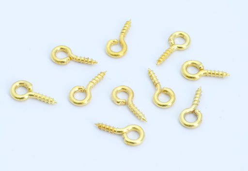 Kjøp 8mm gull skruebolter x10 - funn for smykkekreasjoner