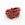Grossist i mørk rød pigg semsket skinn x1M - sølv aluminium rhinestones 4,5x2mm - semsket skinn i metermål
