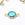 Detaljhandel Pen blågrønn rund fasettert glasskoblingssett i gullmessing 15x9x5 mm