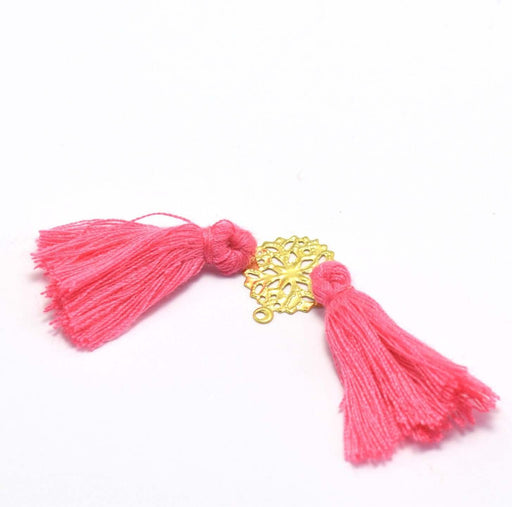 Kjøp 2 candy rosa fuschia pomponger 2,5 -3 cm - for smykker, sying eller dekorasjon av vesker, puter,...