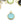 Grossist i 1 gullanheng 12x9x5 mm, Hull: 2 mm og ugjennomsiktig pastellblått fasettert glass med gullkonturer