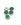 Detaljhandel 5 runde furugrønne rhinestone perler sett 8x8x6 mm, Hull: 1 til 1,5 mm for å sy eller lime - Akryl rhinestones