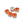 Detaljhandel 5 runde oransje rhinestone perler sett 8x8x6 mm, Hull: 1 til 1,5 mm for å sy eller lime - Akryl rhinestones