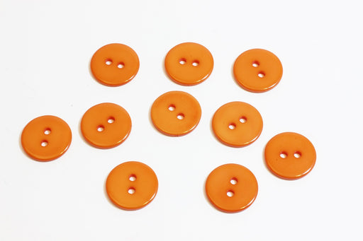 Kjøp x10 oransje runde fancy knapper - 15 mm - for å sy