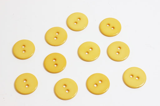 Kjøp x10 gule runde fancy knapper - 15 mm - for å sy