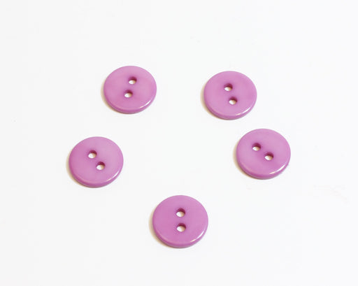 Kjøp x5 lilla runde fancy knapper - 11 mm - for å sy