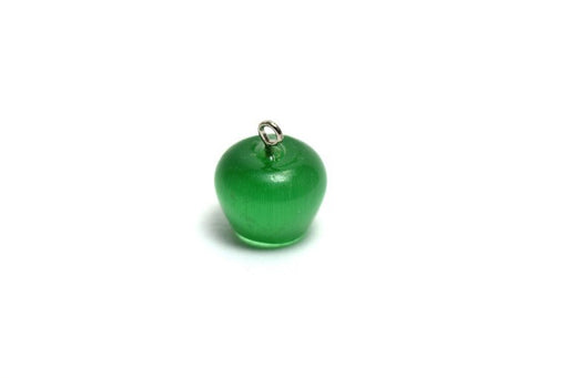 Kjøp smaragdgrønt epleanheng 15x14 mm, Hull: 2 mm