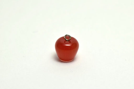 Kjøp rødt epleanheng 15x14 mm, Hull: 2 mm