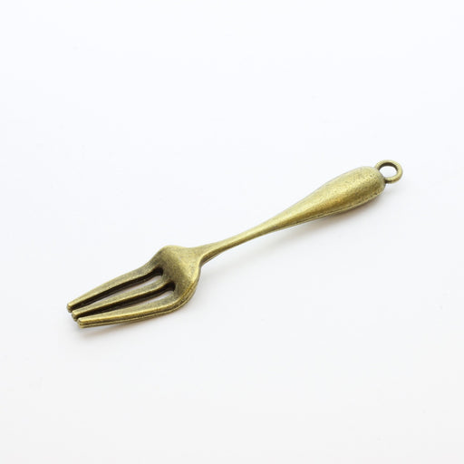 Kjøp bronse gaffel sjarm anheng - 6,7 cm - opprettelse av gourmet smykker