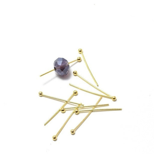 Kjøp perlestifter x20 gull 20 mm - smykkegrunning for perler