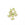 Grossist i Lott med 10 små gullkoblinger - lysegrønne - runde fasetterte glasskoblinger satt i gullmessing 13x6x3 mm, Hull: 2 mm