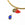 Detaljhandel 1 sjarmanheng i safirblå fasetterte glassperler med gyldne messingkonturer