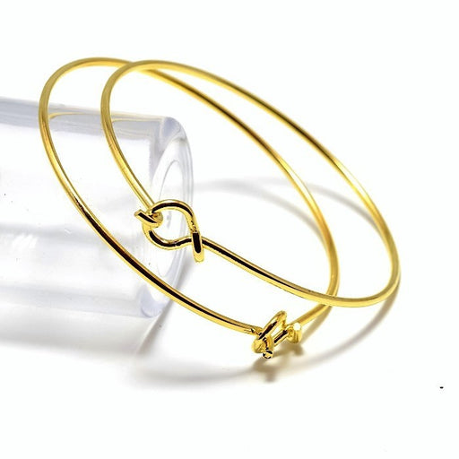 Kjøp Armbånd i gullbelagt messing 60 mm diameter 2 mm justerbar tykkelse for å tilpasse for alle håndledd