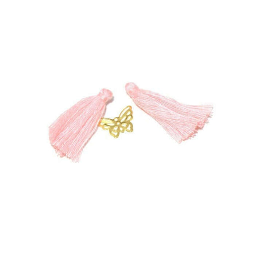 Kjøp 2 lys rosa pomponger 2,5 -3 cm - til smykker, sying eller dekorasjon