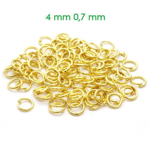 Kjøp 200 gylne åpne ringer - 4,5 mm