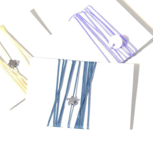 Kjøp 4 meter veldig fin stål blå ledning - i 0,4 mm polyester for smykkeledning eller perletråd