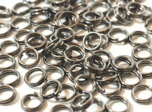 Kjøp 200 gunmetal svarte doble ringer åpne 5mm