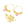 Detaljhandel KIT GOLD Kreolske øredobber - med gulldråper og mini pompong - 25 mm